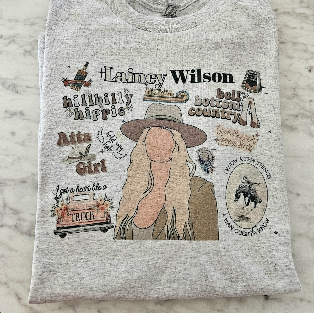 Lainey wilson shirt country music popular trending short sleeve western cute